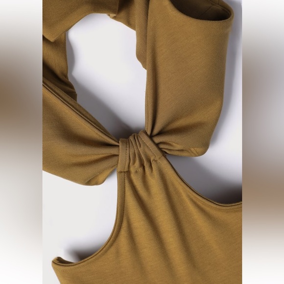 A9 - 479 Lulus Opening Night Olive Green Cutout Bodycon maxi dress size medium - Picture 7 of 14